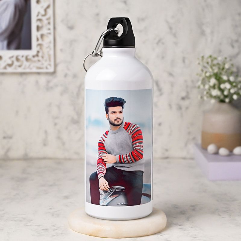 Personalised White Water Bottle