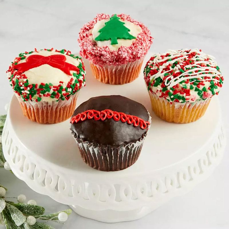 Xmas Cream Filled Cupcakes
